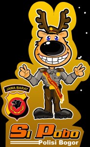 Si POBO Maskot Polres Bogor Kota resmi di lanching pada minggu (6/3/2016) di Taman Ekspresi Sempur