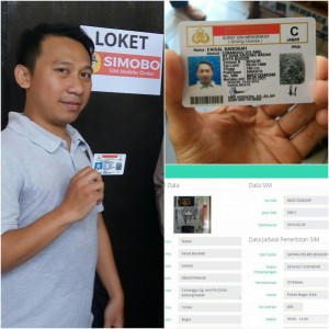 Foto: Faisal Barokah, salah satu pengguna aplikasi SIMOBO untuk proses perpajangan SIM C-nya. Dok. Sat Lantas Polres Bogor Kota